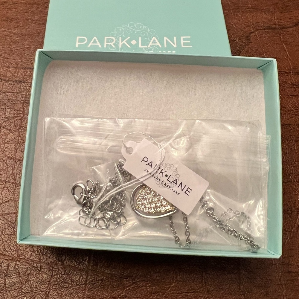 Park Lane EVIE Silver Necklace, Pear-Shaped Pave Crystal Pendant, 16”+3”, NWT - Picture 8 of 8